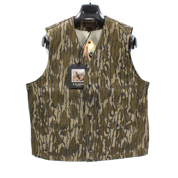 Filson x Mossy Oak Rugged Twill Cruiser Bottomland Camo Field Vest L NEW Jacket - Picture 1 of 6